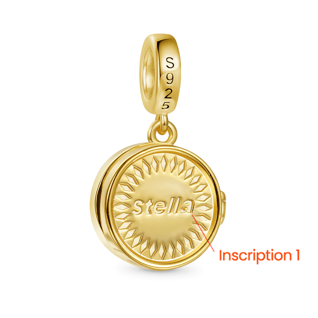 Gnoce Engravable Gold Coin Chocolate Charm Platinum-plated Silver Blend - Image 3