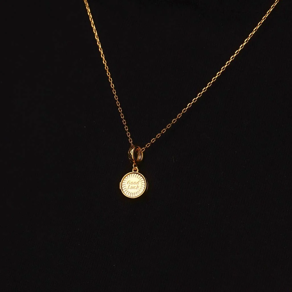 Gnoce Engravable Gold Coin Chocolate Charm Platinum-plated Silver Blend - Image 6