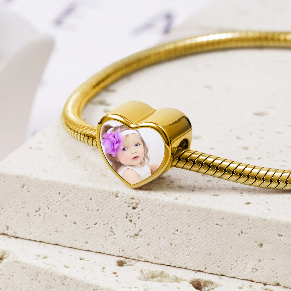 Gnoce  Always in My Heart Photo Charm Platinum-plated Silver Blend - Image 2