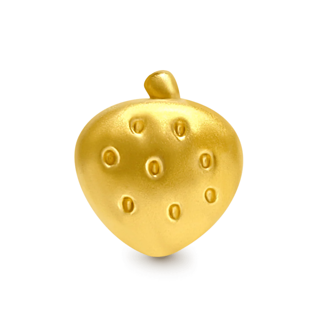 Gnoce Gold Little Strawberry Charm - Image 2