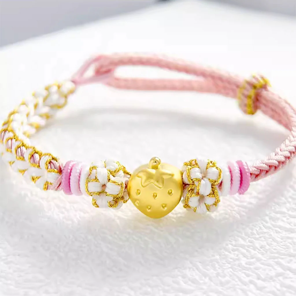 Gnoce Gold Little Strawberry Charm - Image 3