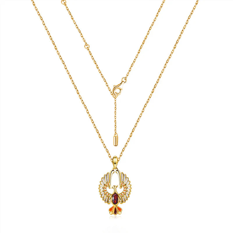 Gnoce Golden Phoenix Necklace Platinum-plated Silver Blend - Image 2