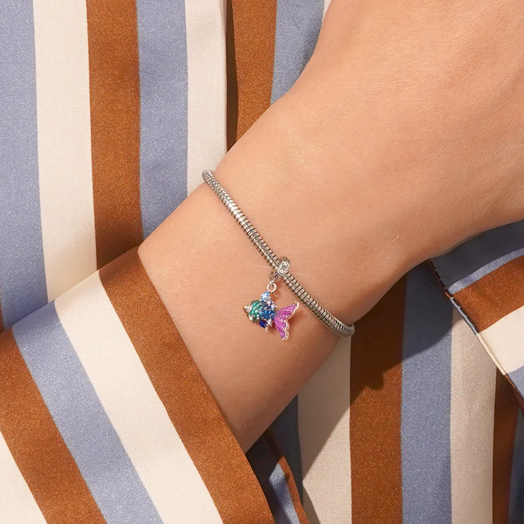 Gnoce Ocean Goldfish Charm Platinum-plated Silver Blend - Image 6