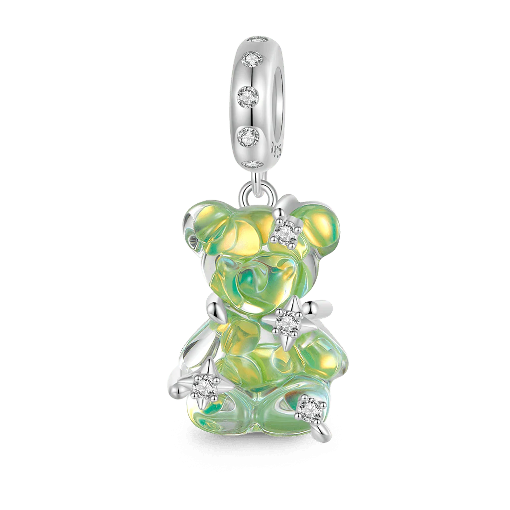 Gnoce Green Dream Bear Pendant Dangle Charm