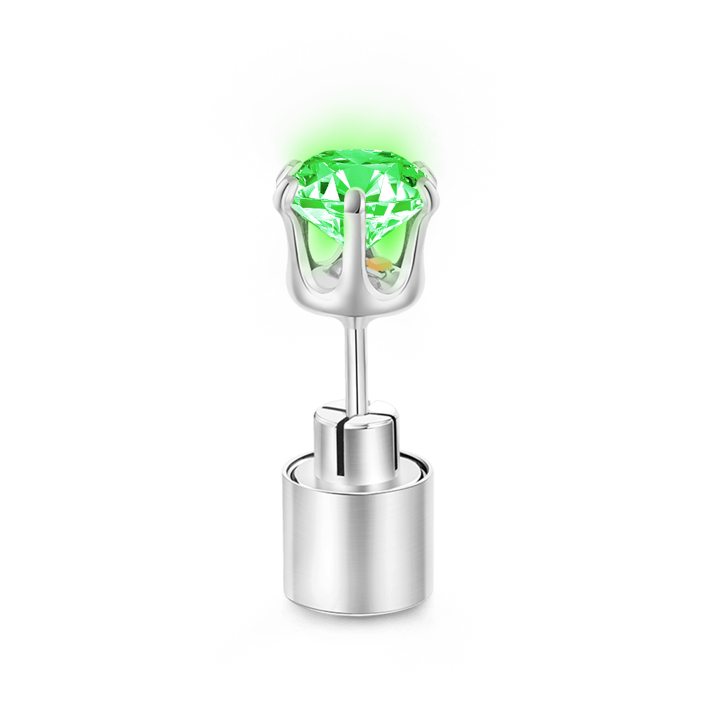 Gnoce Green Party Light-up LED Stud Earring - Image 2