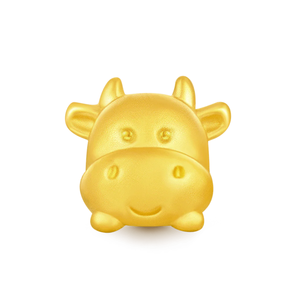 Gnoce Gold Guardian Cow Lucky Charm