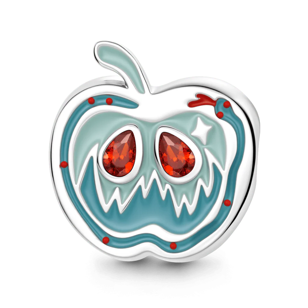 Gnoce  Half An Apple Charm Platinum-plated Silver Blend