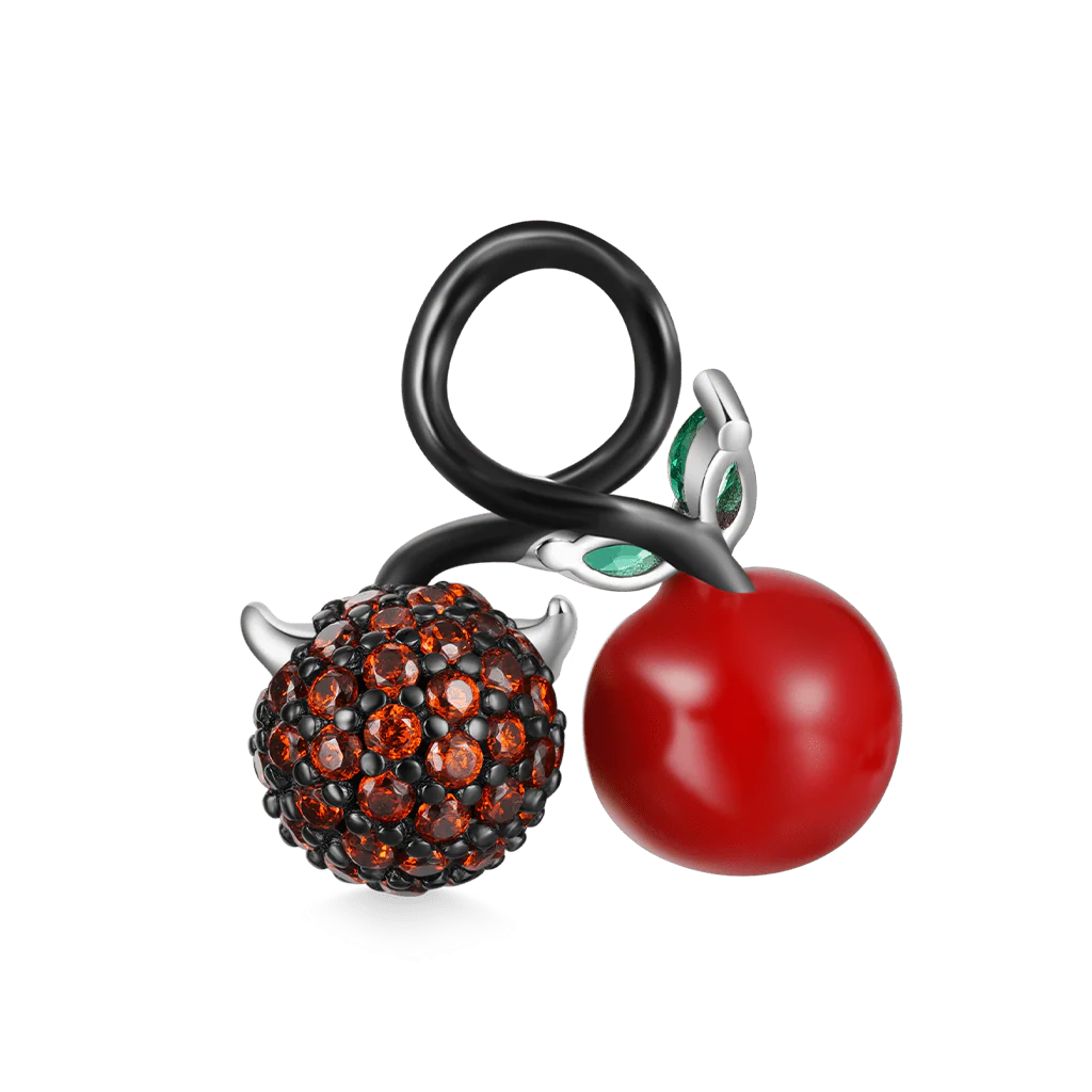 Gnoce Devil Cherry Charm Platinum-plated Silver Blend - Image 2
