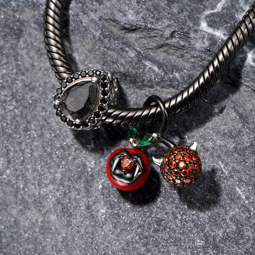 Gnoce Devil Cherry Charm Platinum-plated Silver Blend - Image 3