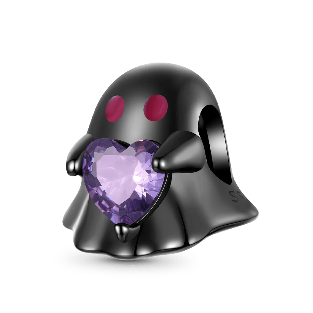 Gnoce Halloween Ghost Embrace Love Heart Charm