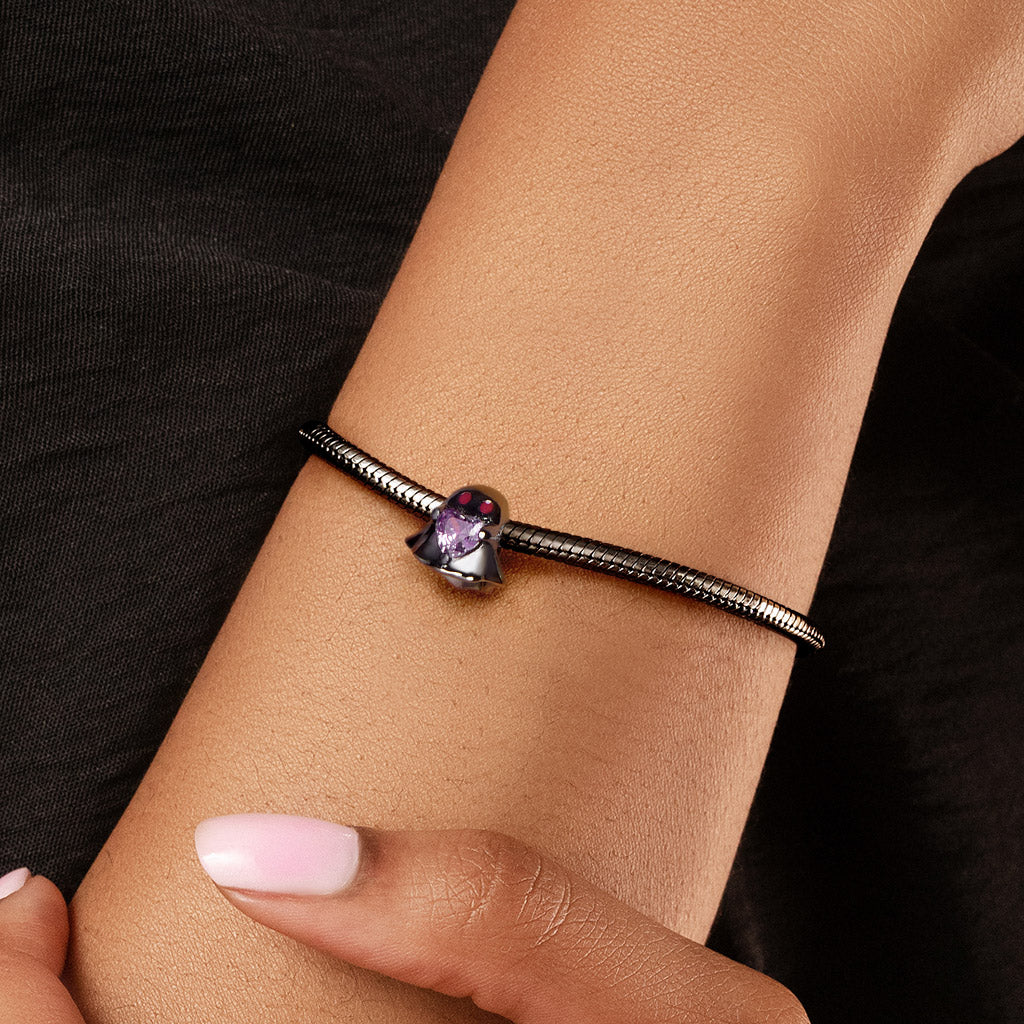 Gnoce Halloween Ghost Embrace Love Heart Charm - Image 2