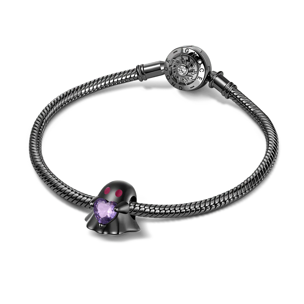 Gnoce Halloween Ghost Embrace Love Heart Charm - Image 3
