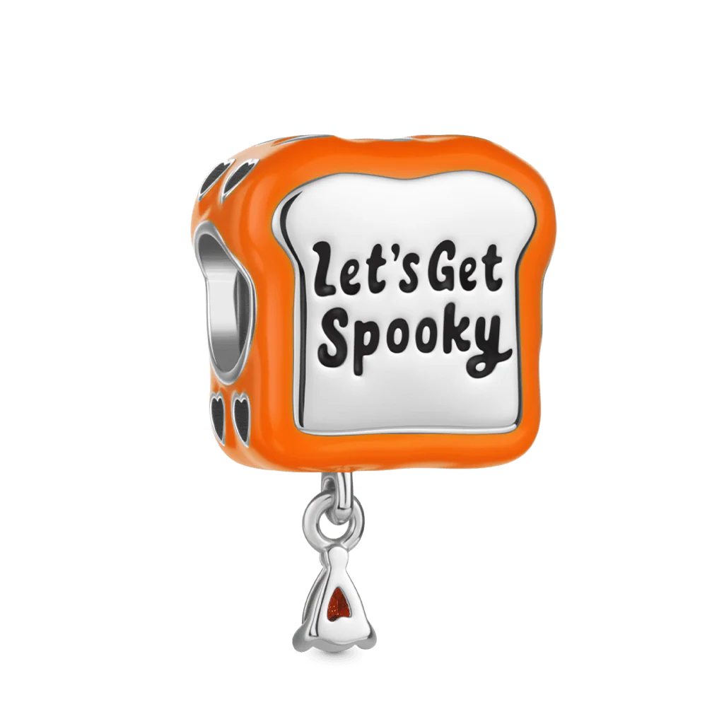 Gnoce Ghost Toast Glow-in-the-Dark Charm Platinum-plated Silver Blend - Image 5