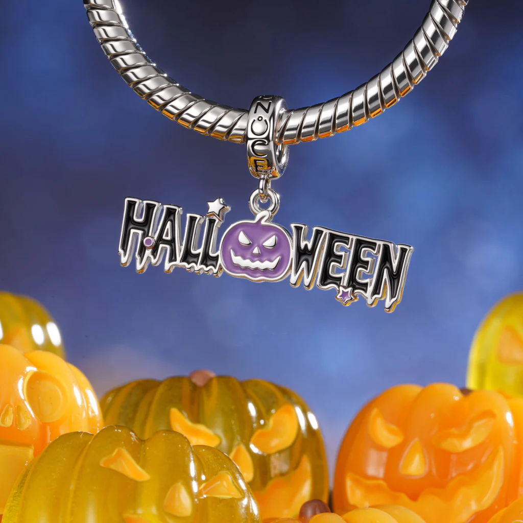 Gnoce Pumpkin Glow-in-the-Dark Charm Platinum-plated Silver Blend - Image 4
