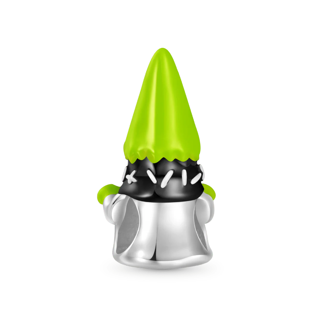 Gnoce Halloween Zombie Gnome Charm Platinum-plated Silver Blend - Image 2