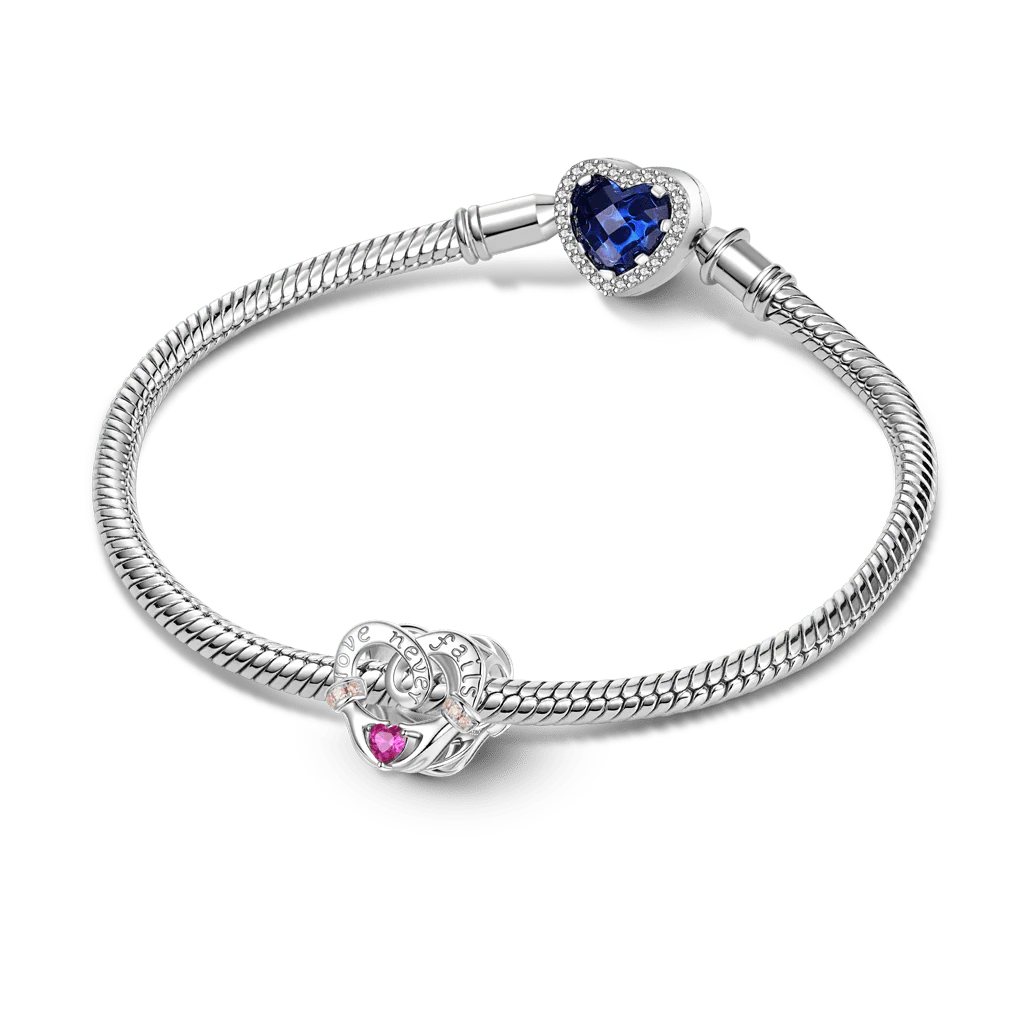 Gnoce "Love Never Fails" Hand Love Heart Charm - Image 3