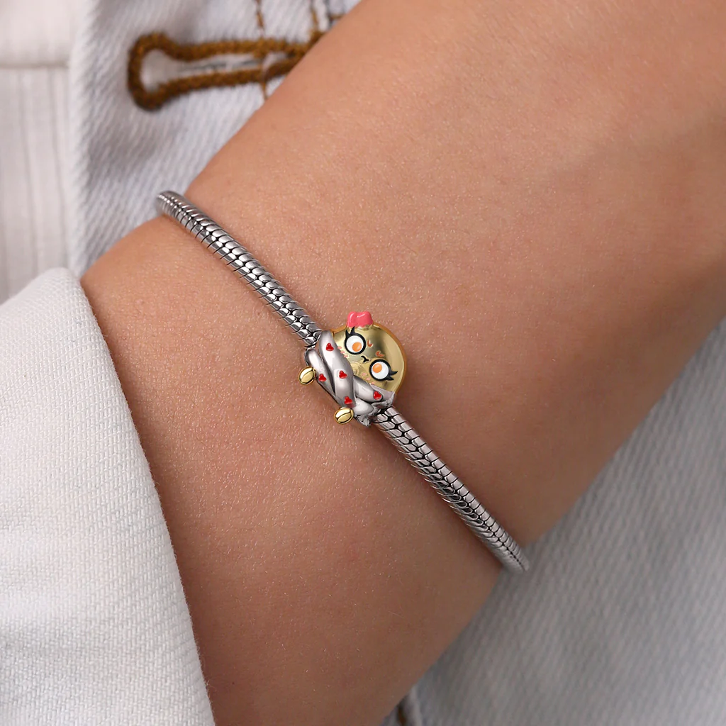 Gnoce Hangry Pancake Charm Platinum-plated Silver Blend - Image 5