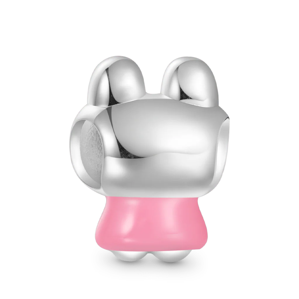 Gnoce Happyyu Bunny-Gumi Charm Platinum-plated Silver Blend - Image 2