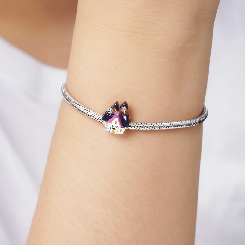 Haunted House Charm Bead Sterling Silver Gift for Halloween - Image 3