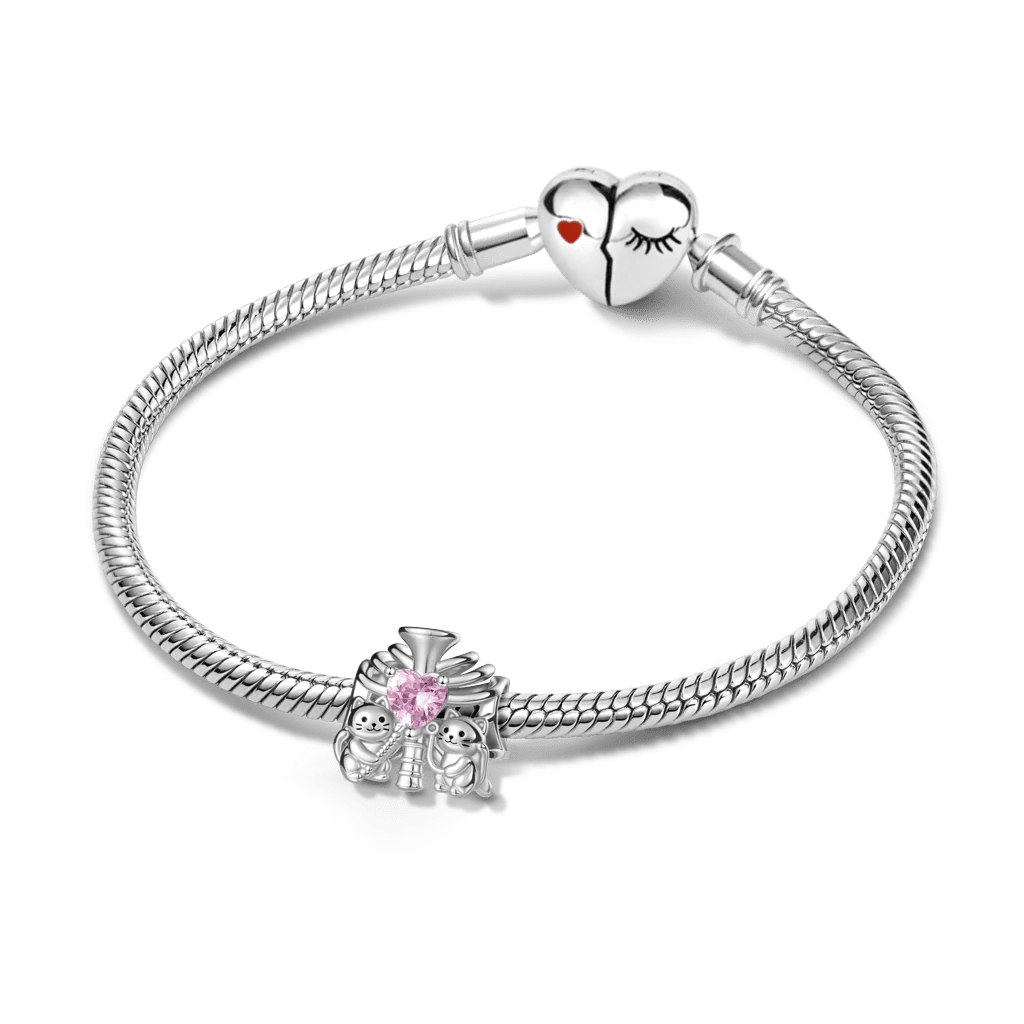 Gnoce Healing Heartache Cat Charm Platinum-plated Silver Blend - Image 3