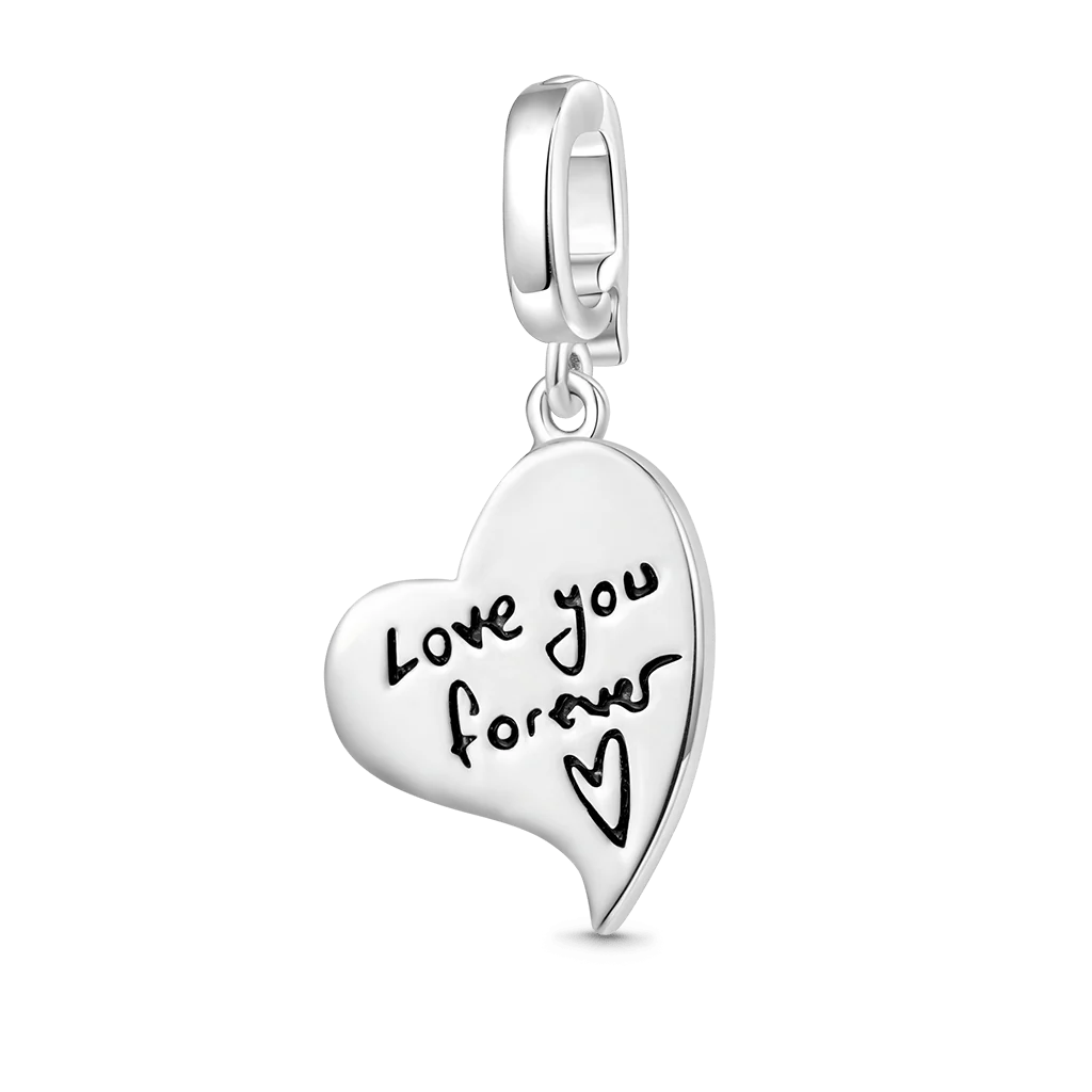 Gnoce Love You Forever Clasp Clusters Charm Platinum-plated Silver Blend - Image 2