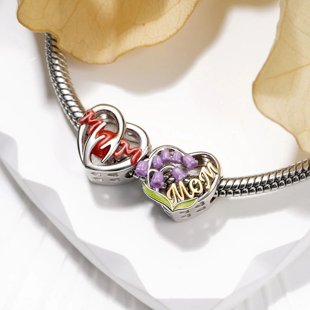 Gnoce Lily of the Valley Photo Charm Platinum-plated Silver Blend - Image 3