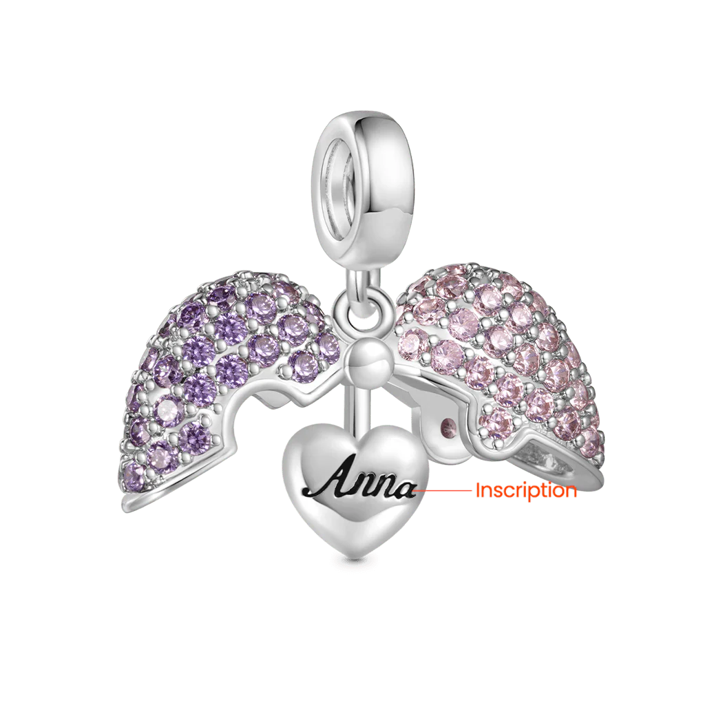 Gnoce Engravable Heart Locket Glow-in-the-Dark Charm Platinum-plated Silver Blend - Image 4