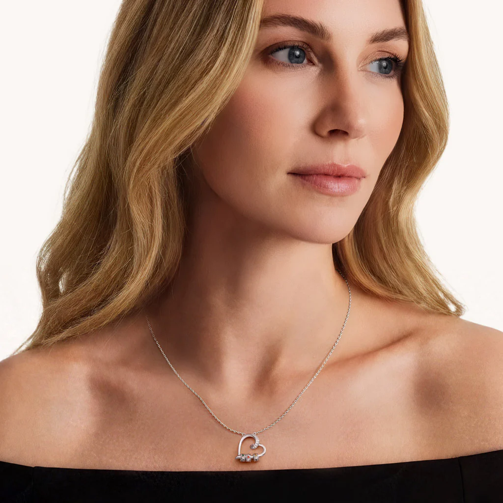 Gnoce Customized Birthstone Heart-shaped Openable Necklace - Image 4