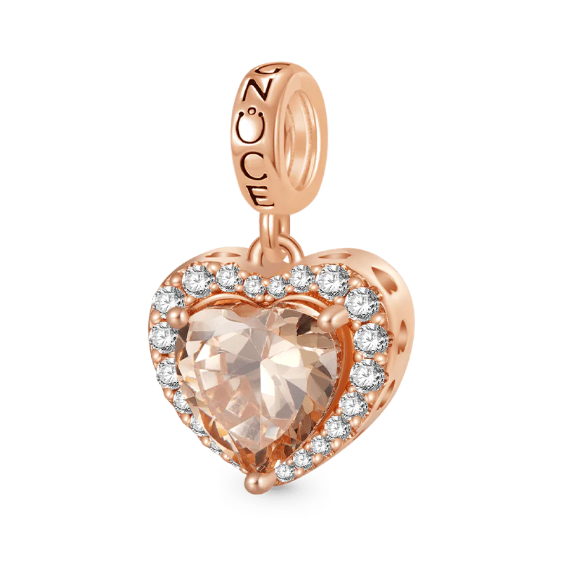 Gnoce Heart Personalized Photo Charm Platinum-plated Silver Blend - Image 2