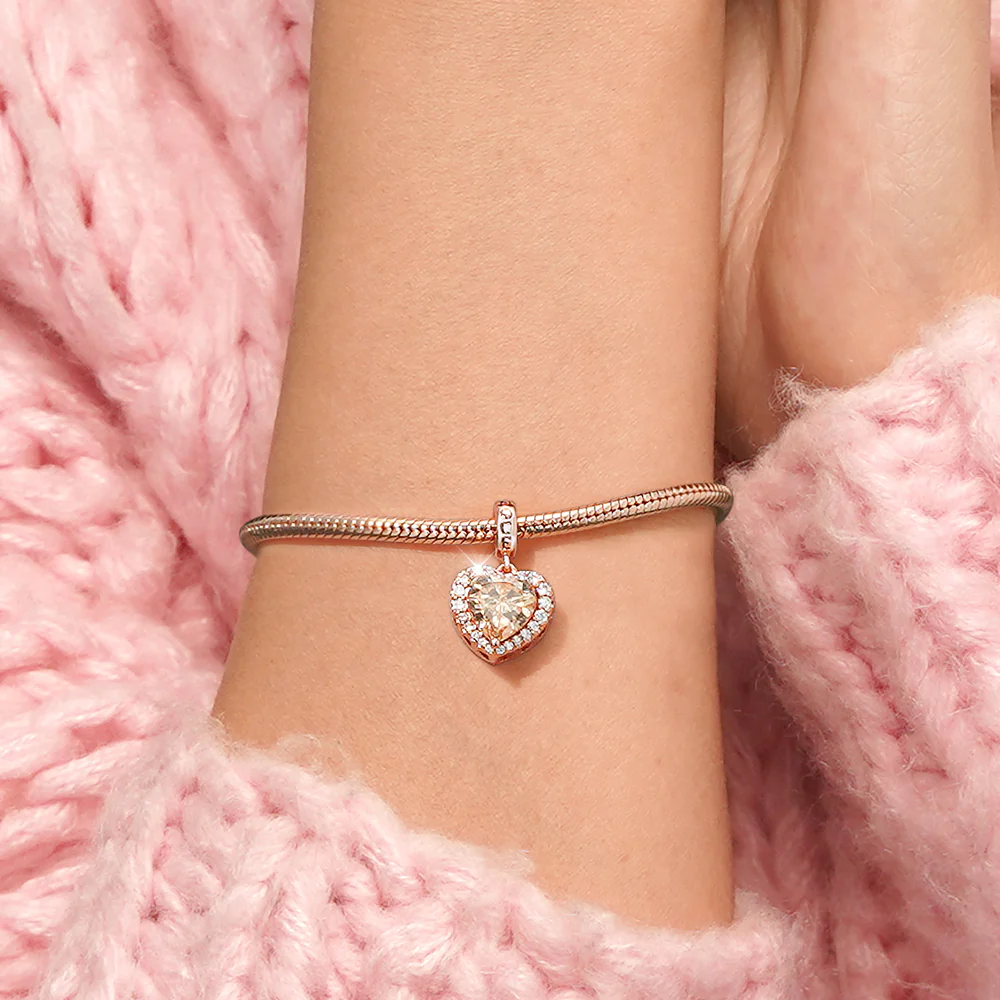 Gnoce Heart Personalized Photo Charm Platinum-plated Silver Blend - Image 4
