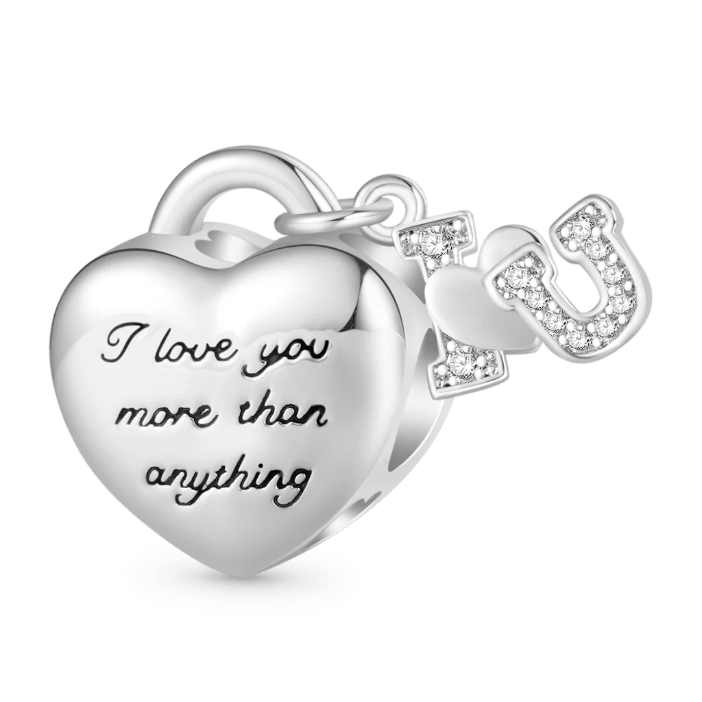 Gnoce Heart Personalized Photo Charm Platinum-plated Silver Blend - Image 3