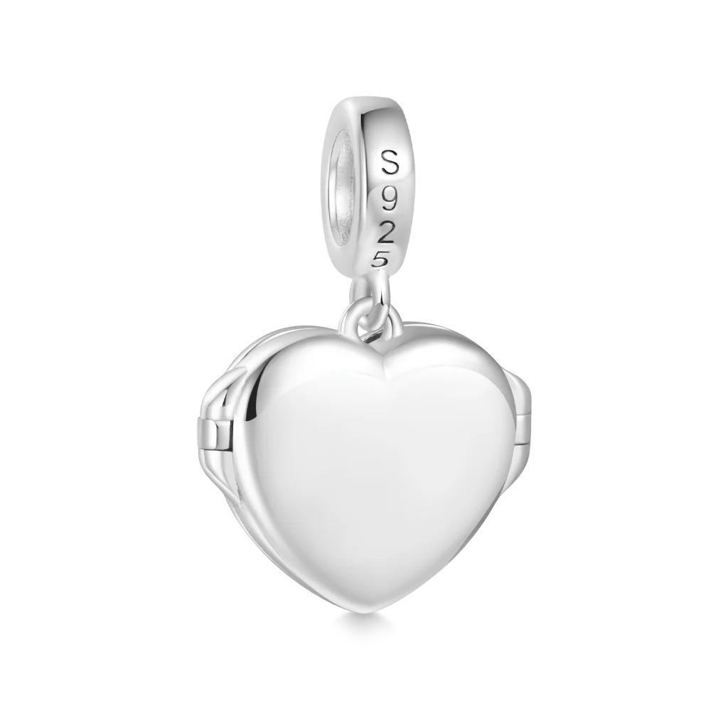Gnoce Openable Heart Window & Galaxy Charm Platinum-plated Silver Blend - Image 4