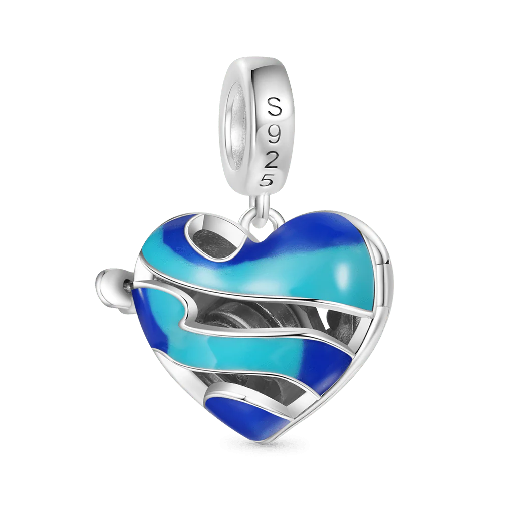 Gnoce Heart Solar System Neptune Charm Platinum-plated Silver Blend - Image 4