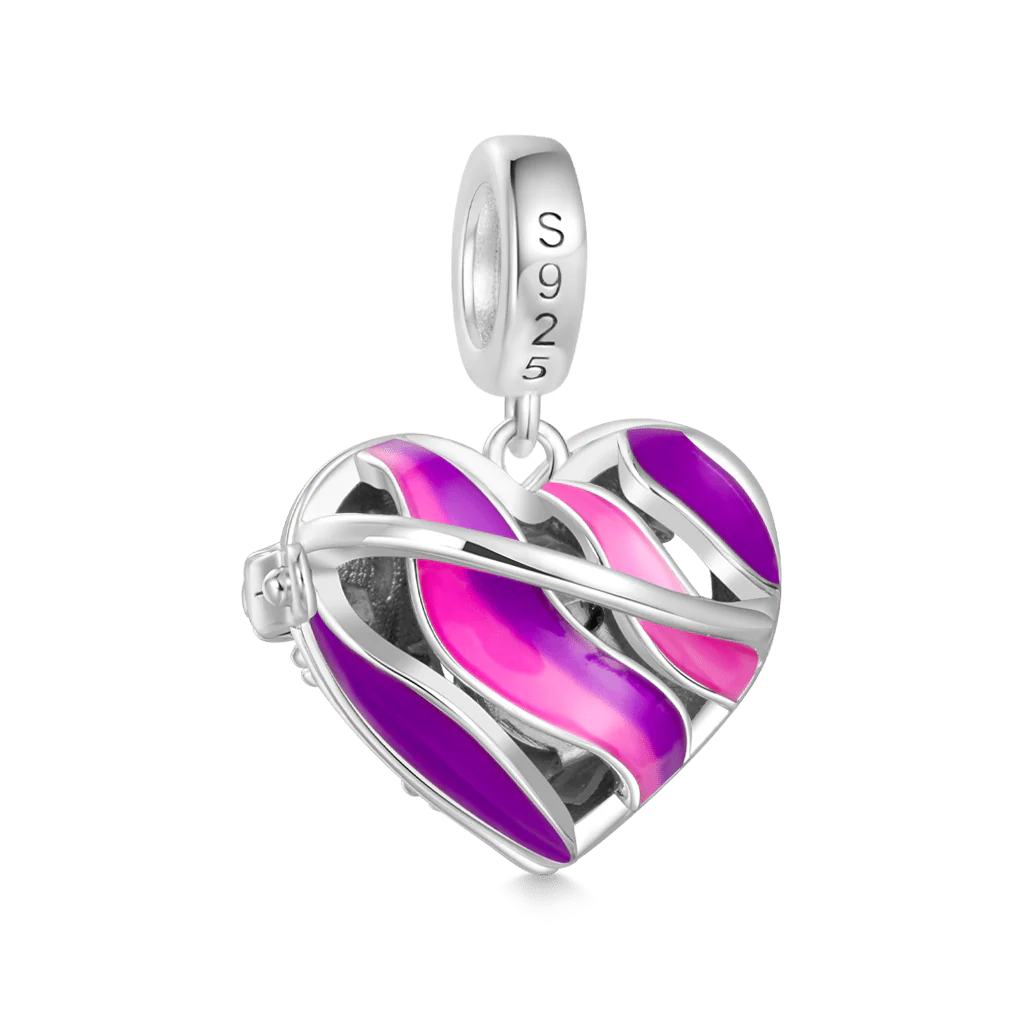 Gnoce Heart Solar System Saturn Charm Platinum-plated Silver Blend - Image 4