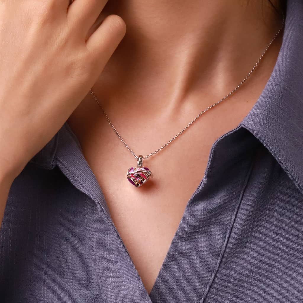 Gnoce Heart Solar System Saturn Charm Platinum-plated Silver Blend - Image 7