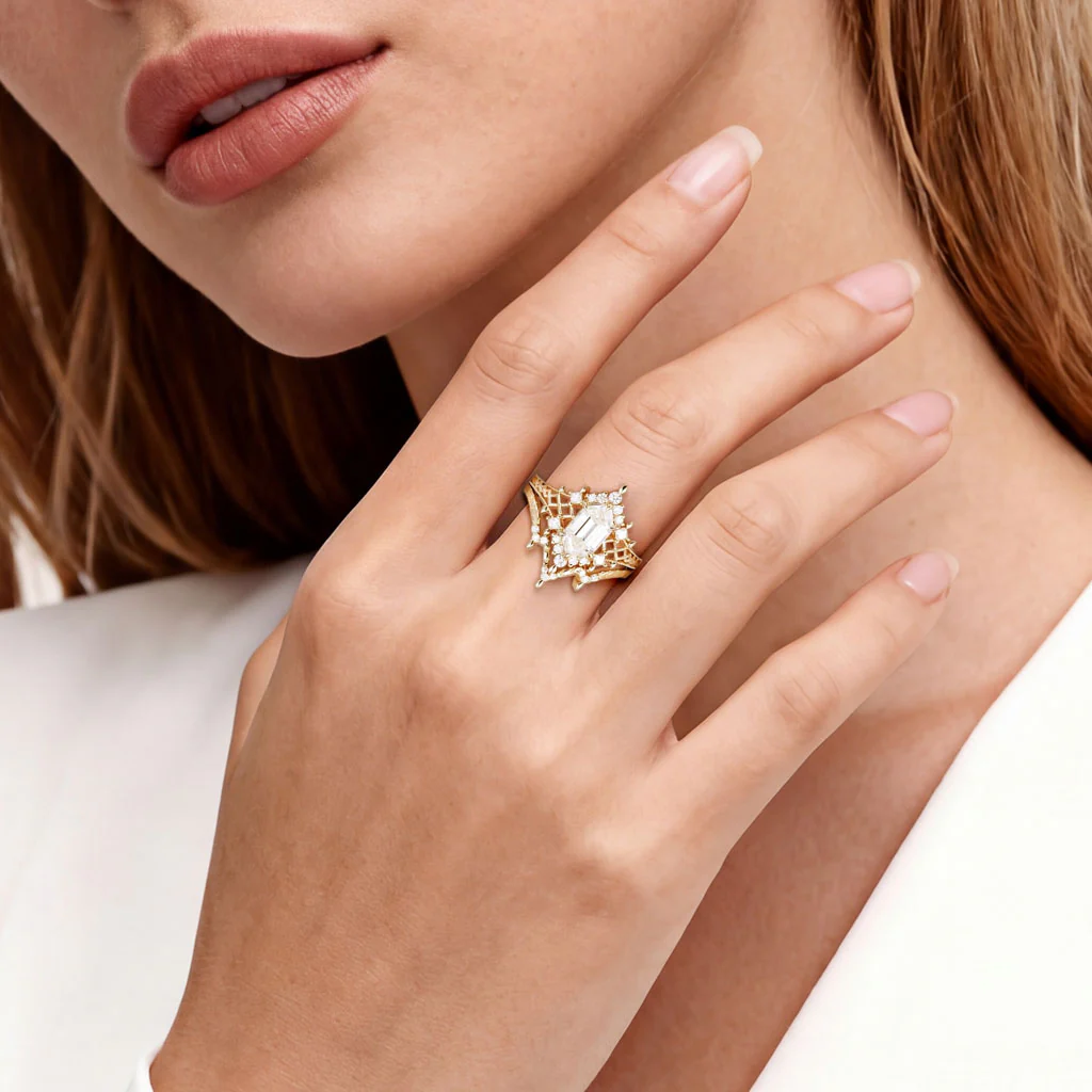 Gnoce Gothic Hexagon Celtic Love Knot Ring Set - Image 2