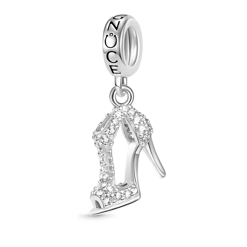 Gnoce Sparkling High Heel Pendant Dangle Charm - Image 2