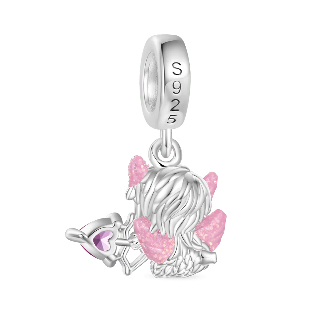 Gnoce Highland Cattle Cupid's Arrow Charm Platinum-plated Silver Blend - Image 3