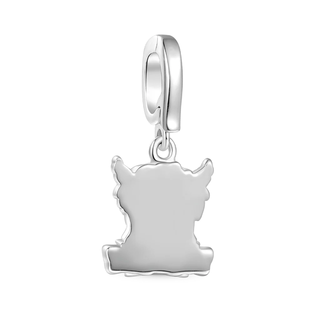 Gnoce Highland Cow Clasp Clusters Charm Platinum-plated Silver Blend - Image 2