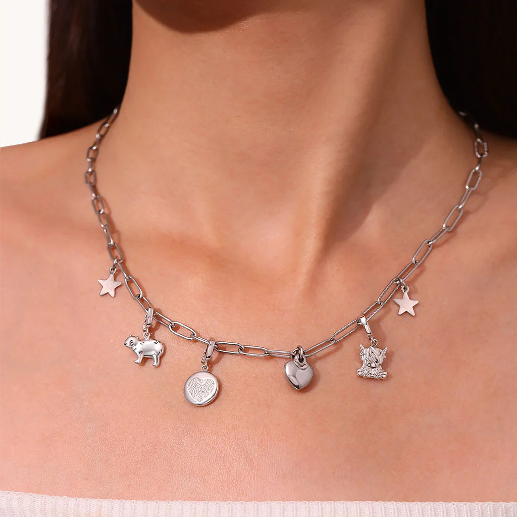 Gnoce Highland Cow Clasp Clusters Charm Platinum-plated Silver Blend - Image 5