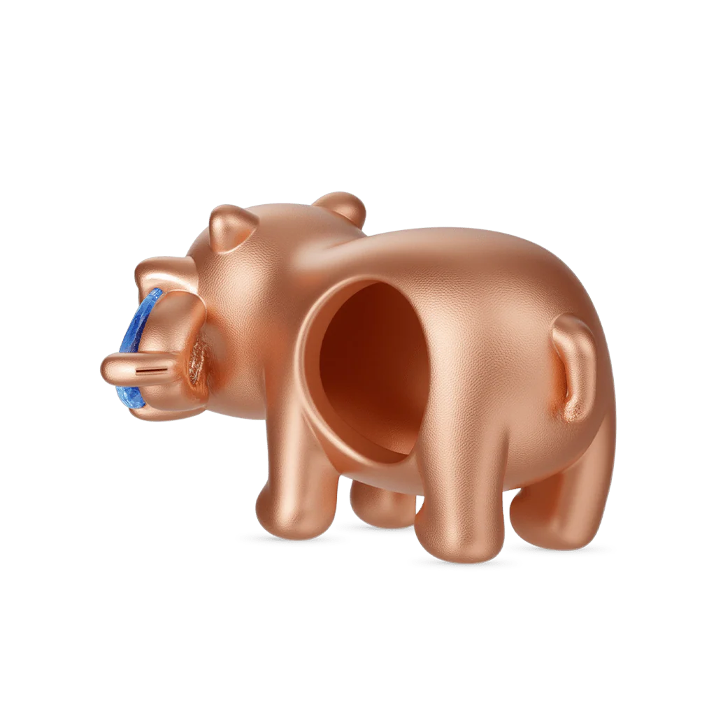 Gnoce Hippo Charm Platinum-plated Silver Blend - Image 2