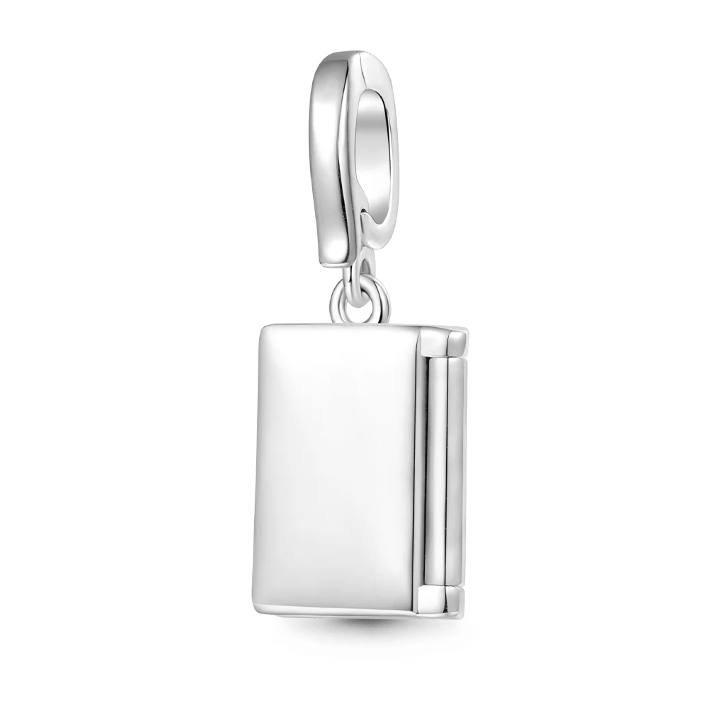 Gnoce Openable HOLY BIBLE Cross Charm Platinum-plated Silver Blend - Image 3