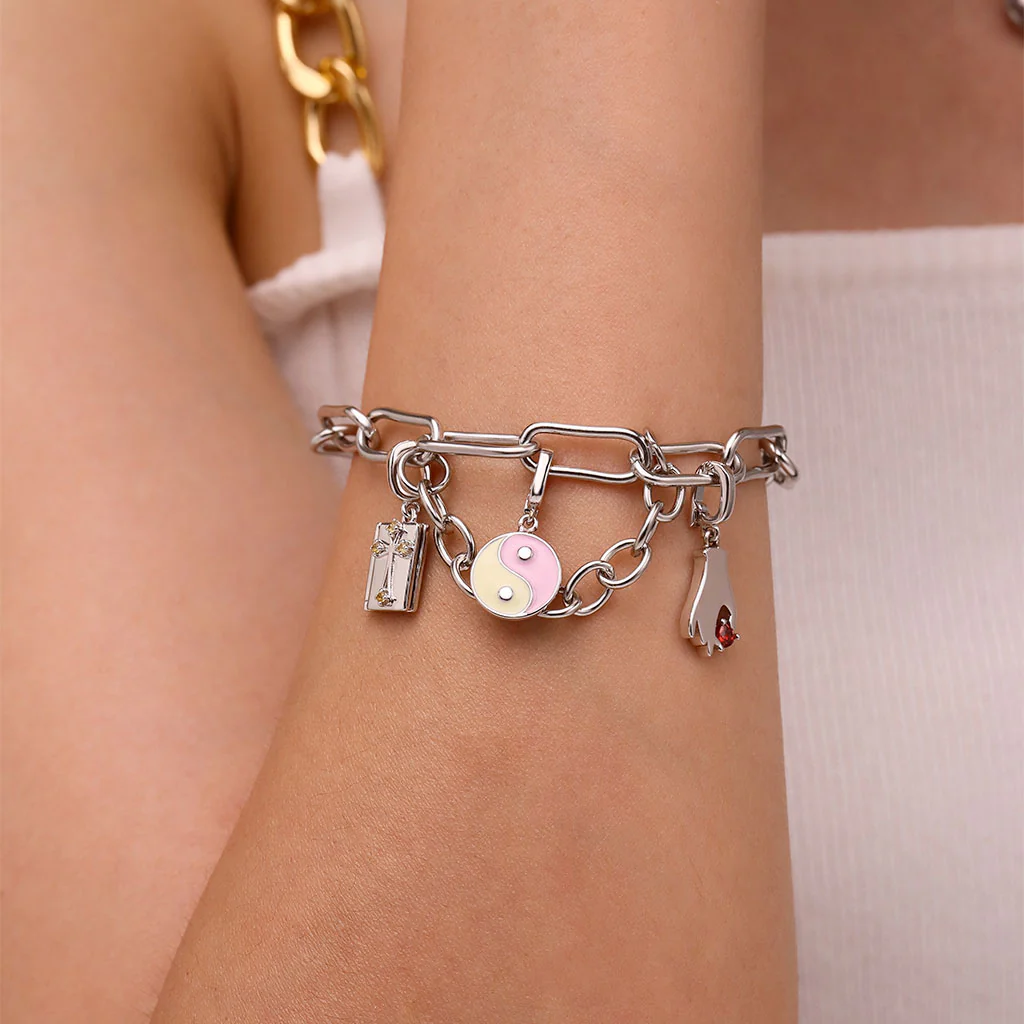 Gnoce Openable HOLY BIBLE Cross Charm Platinum-plated Silver Blend - Image 7