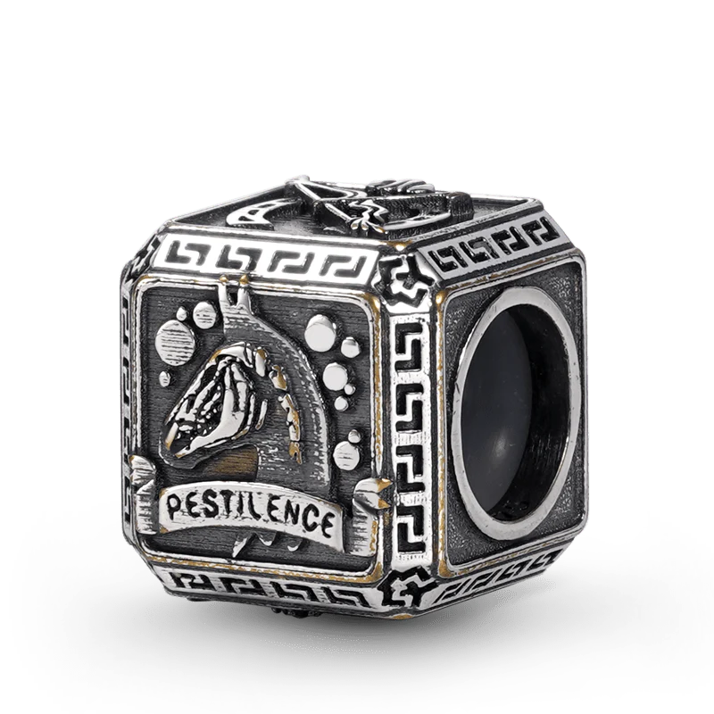 Gnoce Four Horsemen of Apocalypse Men's Charm Platinum-plated Silver Blend - Image 2