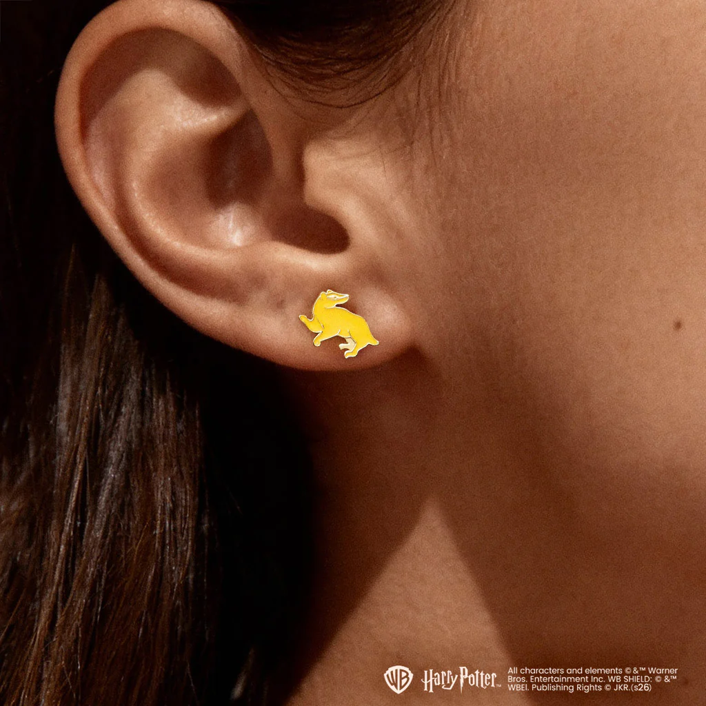 Gnoce Harry Potter Hufflepuff Badger Stud Earrings - Image 2