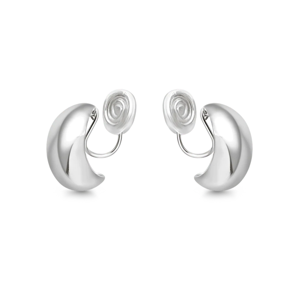 Gnoce Simple Huggie Water Drop Ear Clips - Image 3