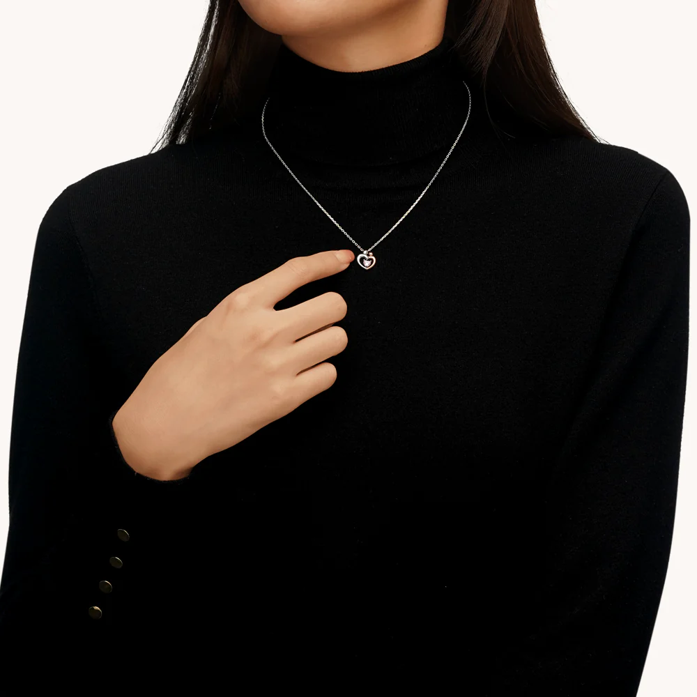 Gnoce Mother Child Hugging Birthstone Necklace - Image 5