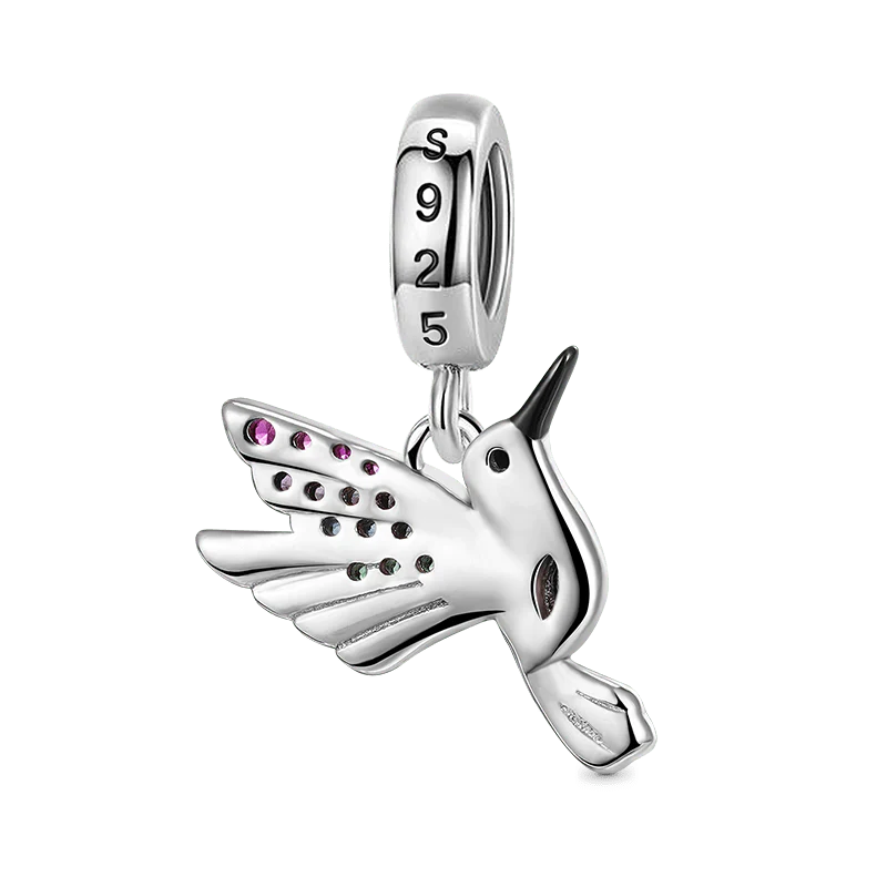 Gnoce Hummingbird Charm Platinum-plated Silver Blend - Image 2