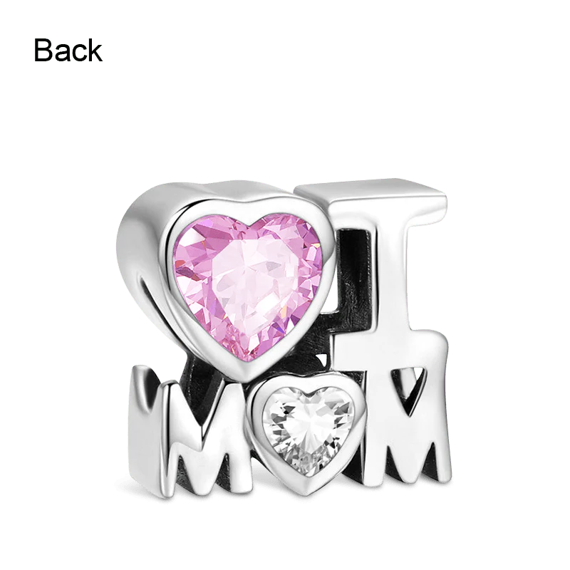 I Love Mom Gift Charm Bead 925 Sterling Silver - Image 2
