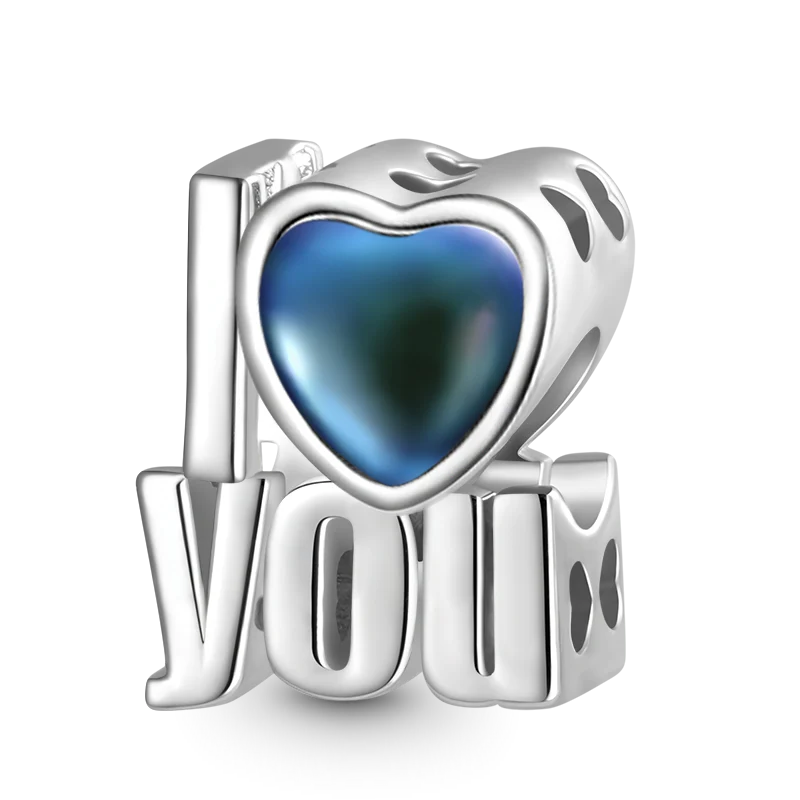 Gnoce Magic "I Love You" Mood Charm Platinum-plated Silver Blend - Image 2